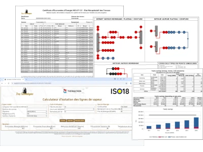 captures d'écran de simulations et reporting