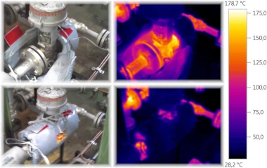 thermographie d'une vanne