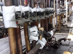 matelas ISO18 sur vannes dans une usine
